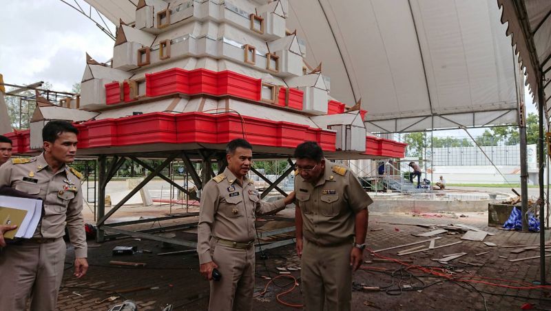 พระเมรุมาศจำลองภูเก็ตคืบหน้า 62 %