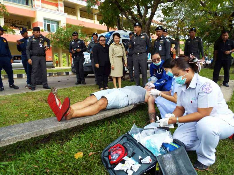 รรท.ผบช.ทท. สังเกตการณ์ซ้อมใหญ่แผนลำเลียงผู้บาดเจ็บทางอากาศยานภูเก็ต รับไฮซีซั่น