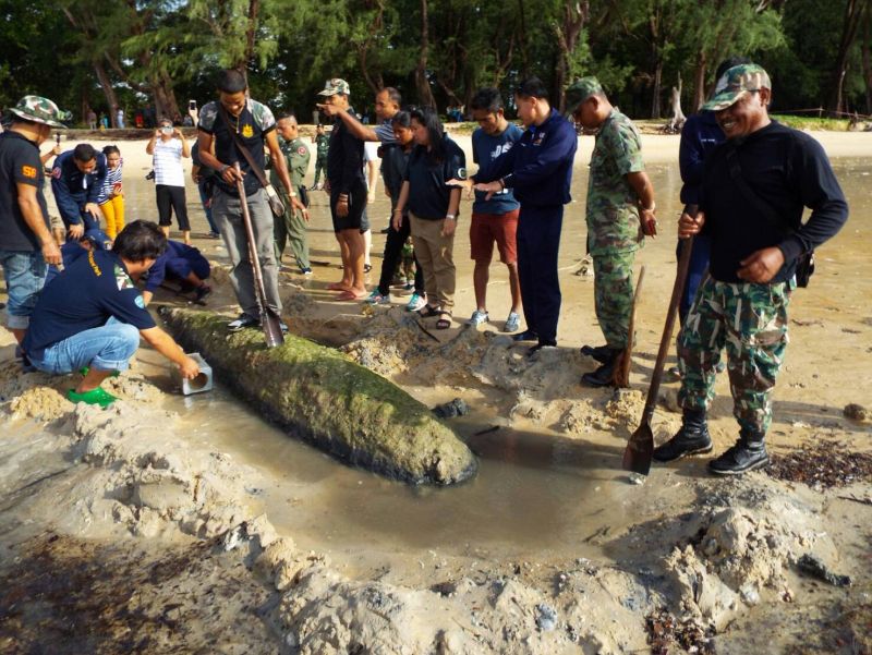 EOD ยันวัตถุที่พบบนหาดในยางเป็นตอร์ปิโดที่ใช้ก่อนสงครามโลกครั้งที่สอง