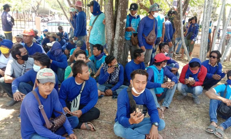 แรงงานชาวพม่ารวมตัวกว่า 100 คน ร้องขอความเป็นธรรมค้างจ่ายค่าแรงก่อสร้าง