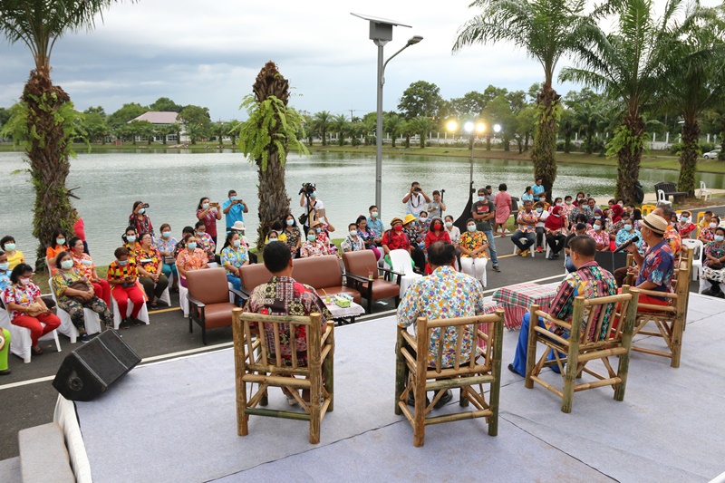 งานแถลงข่าวการจัดงานอนุรักษ์และส่งเสริมภูมิปัญญาพื้นบ้าน อาหารปลอดภัย “ข้ามเวลา ผูกสัญญา ที่บางมะรวน”