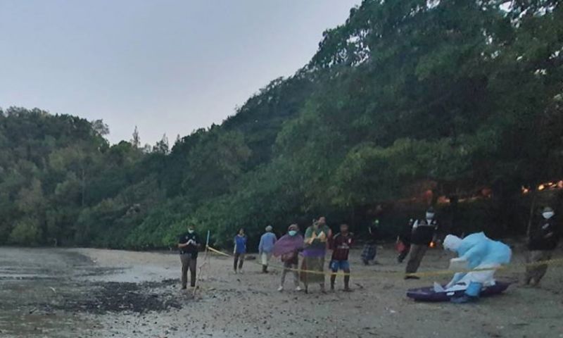 ชาย 41 ออกหาสัตว์ทะเลดับคาหาด ข้างศพพบกระป๋องกาวเปิดฝาวางอยู่บนพื้นทราย