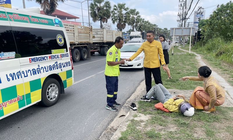 ชื่นชมผู้ว่าฯ ภูเก็ต-ภรรยา ลงถนนช่วยเหลือประชาชนประสบอุบัติเหตุรถ จยย.ล้ม