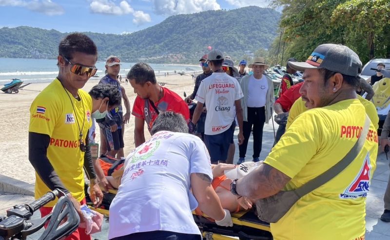 นทท.สาวรัสเซียวัย 17 ลงเล่นน้ำนอกเขตกำหนดหาดป่าตองใบพัดสปีดโบ๊ทฟันบาดเจ็บ