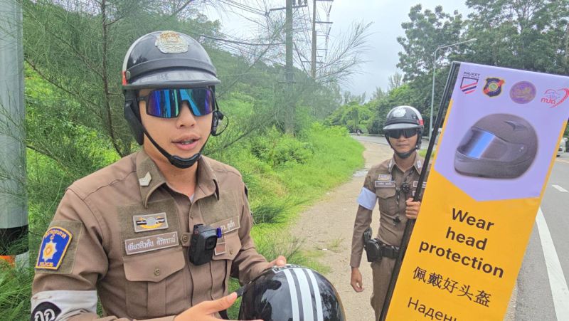 ตร.กมลาเผยไอเดียเจ๋ง สร้างคอนเทนต์รณรงค์สวมหมวกกันน็อคให้กับผู้ใช้รถใช้ถนน