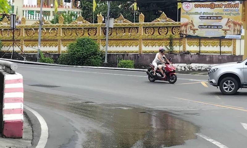 ประปาภูเก็ตแจ้งเลื่อนเปิดการจราจร จุดซ่อมแซมท่อบริเวณหน้าวัดสุวรรณคีรีวงก์ 