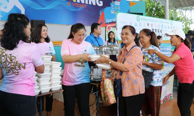 พมจ.ภูเก็ต ร่วม SOS ภูเก็ต และเครือข่ายพันธ์มิตร จัดงานวันอาหารโลก “World Food Day 2024”