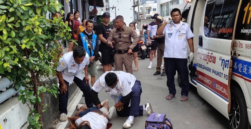 ดวลมีดบาดเจ็บทั้งสองฝั่ง อีกฝั่งมีดปักเอว ตร.ป่าตองเร่งหาสาเหตุ