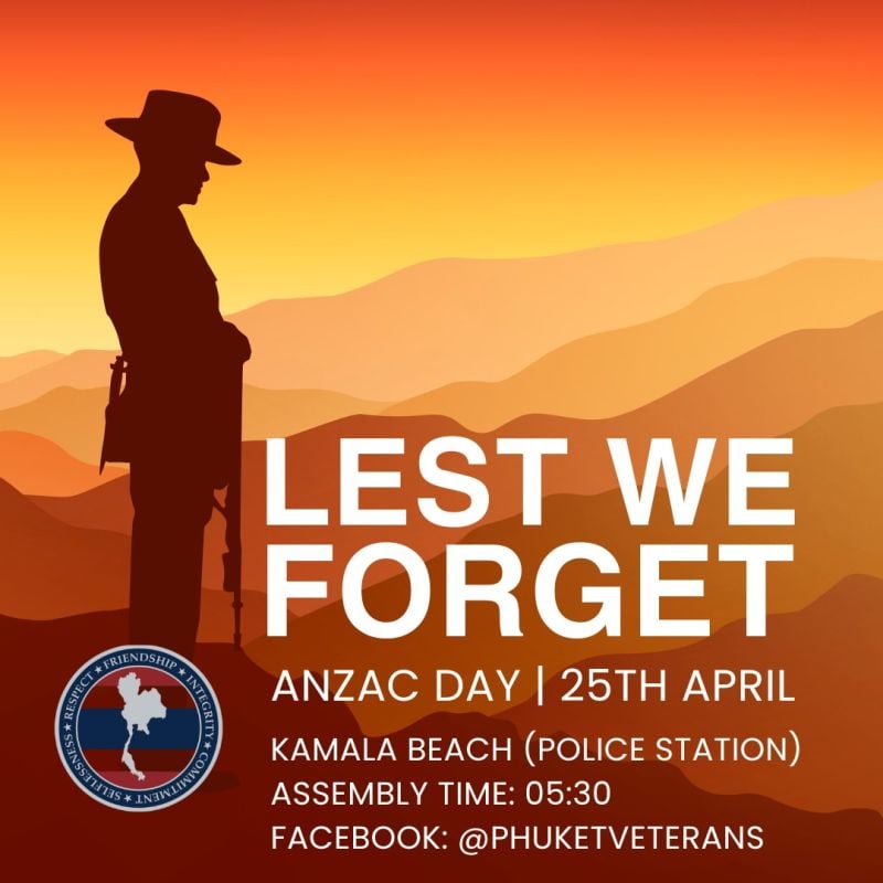 พิธีรำลึกวัน ANZAC – ภูเก็ต
