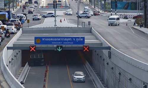 ปิดการจราจรทางลอด “แยกดาราสมุทร” ชั่วคราว ซ่อมแซมระบบไฟฟ้า