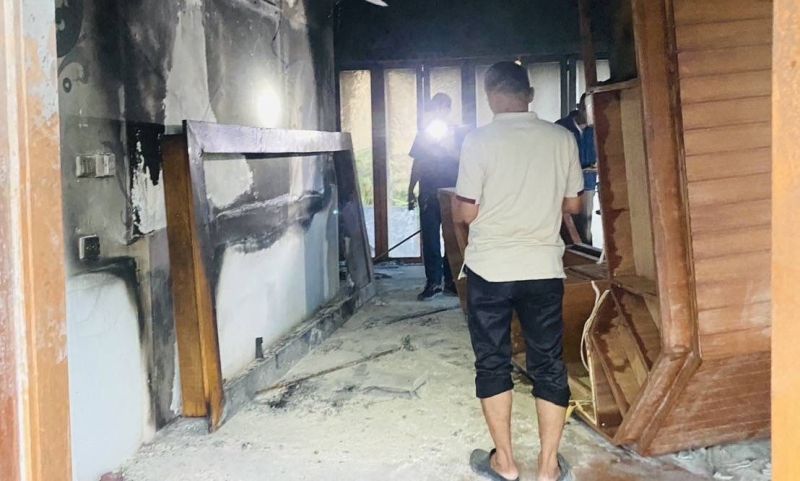 เพลิงไหม้ห้องรับรองสปาภายในโรงแรม คาดวไฟฟ้าลัดวงจรบริเวณแอร์