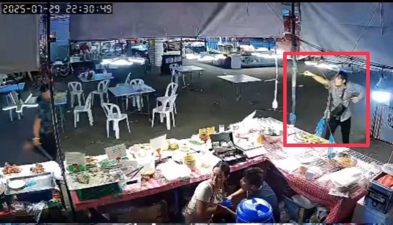 รวบทันควันวัยรุ่นเจอหน้าอริในงานสะพานหิน ขว้างประทัดยักษ์ ชักปืนโชว์