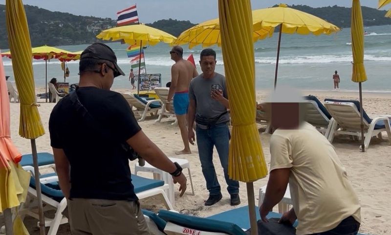 ตม.ภูเก็ต รวบหนุ่มกัมพูชาลักลอบทำงานขายแว่นกันแดดหาดป่าตอง