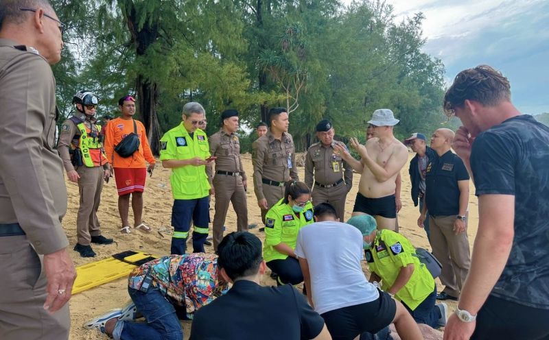ตร.เร่งช่วยเหลือชาวต่างชาตินิรนามจมน้ำหน้า สภ.สาคู แต่สุดท้ายไม่รอด  